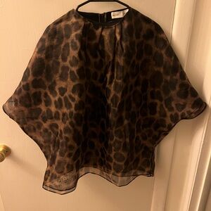 H&M Leopard Print Sheer Women's Top